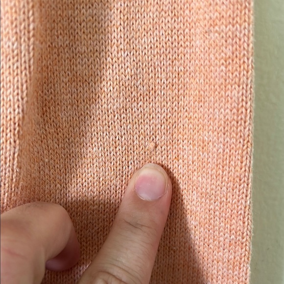 Pure J. Jill Peach Cotton/Cashmere Blend Kangaroo Pouch Sweater Size S - Picture 5 of 6